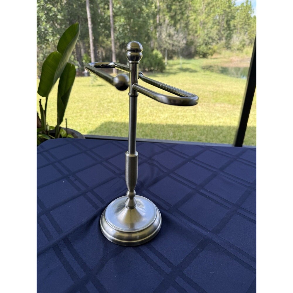 New - 12” FINGERTIP Towel / Tissue Etc. Holder Stand ‘S Arm’ Metal Stand - Picture 4 of 6